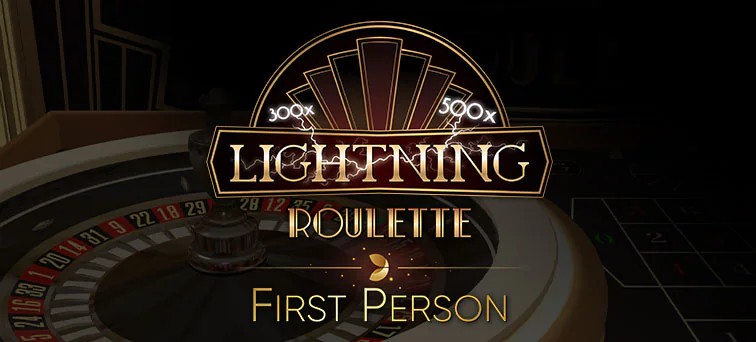 First Person Lightning Roulette slot visual from Evolution available on q-bet-casino.de